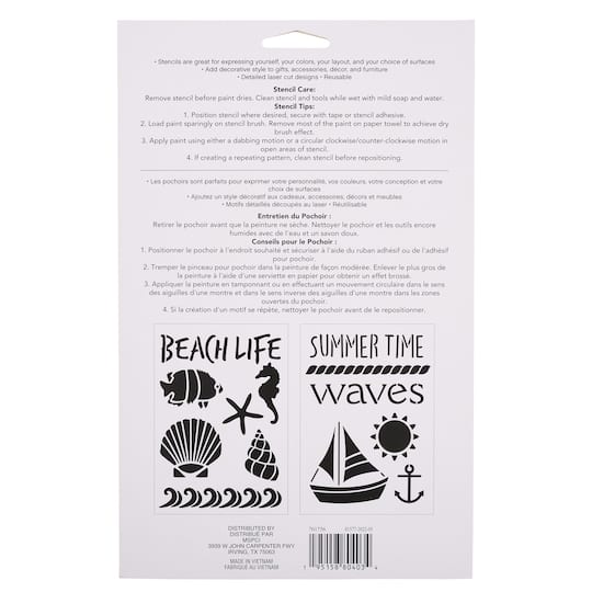 12 Pack: Seaside Stencils, 7" x 10" Craft Smart®